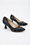 80238 Comfortable Twist Stone Accessory 6 cm Heel Height Pointed Toe Women's Shoes