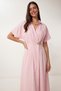 Summer Linen Beach Dress with Gold Accessories Lgx0017 Sugar Pink - 3