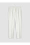 White High Waist Women's Cigarette Pants - 8