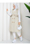 Women's Double-Breasted Buttoned Belted Long Vest Rc3150 - 3