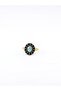 Natural Stone Amazonite Natural Stone Tulip Model Antique Women's Adjustable Ring Euy93Azt - 3