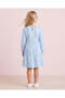 Girls Sky Blue Summer Dress - 3