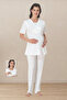 Venera Cotton 3-Piece Maternity Set - Dressing Gown and Pajama Set with Easy Breastfeeding Features - 3