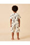 Boys Cream Basketball Print T-Shirt And Pyjama Set - 2