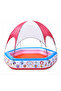 240cm Hexagonal Inflatable Family Pool with Canopy, Blue - 2