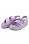 Lilac Double Buckle Eva Sandals Lightweight Non-Slip Sole Casual Summer Beach Slippers - 5