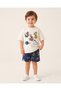 Fun Animal Character Printed Children's Oversize T-Shirt Ecru 100% Cotton Unisex T-Shirt - 2