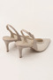 Women's Comfortable Beige Stone Thin Heeled Event Shoes - 8
