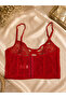 Women's Lace Underwire Bustier Crop Top - 3