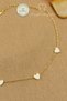 316L Steel Anklet |   White Minimal Heart Chain Steel Anklet 22+5 cm Non-Tarnish Non-Fade - 2