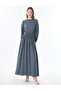 100% Lyocell Waist Detailed Maxi Dress Ocean Leather - 2