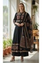 Anarkali ajrak Black 3 pic full stitched dress - 3