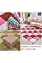 12Pcs Interlocking Foam Mats, Fluffy Carpet Tiles, Plush Area Rug, Square Splicing Floor Tiles, Soft Playmat Puzzle Floor Mat for Play Room, Blue 30*30*1cm - 4