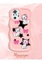 Redmi Note 10 Pro Compatible Case Camera Protector Pink Silicone Couple Phone Case Character Pattern - 2