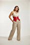 Plus Size Burgundy Women's Belt Corset Model Waist Shaper Leather - 2