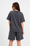 Women's Sleep Printed Shorts and Oversize Short Sleeve T-Shirt Shorts Set - 2