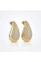 Zircon Stone Drop Design Gold Color 316L Steel Women's Earrings - 5
