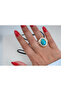 Yzk642 Turquoise Stone Vintage Adjustable Ring Gold - 2