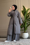 6344 - Stylish and Comfortable Viva Casual Women's Cap Tunic Trousers 3-Piece Set with Waist Tie Detail - 4