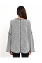 Women's Oversize Round Neck Gray Blouse - 2