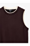 Color Contrast Layered Sleeveless Crew Neck Knitwear Sweater - 7