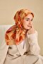 Twill Silk Scarf Watercolor Orange 90X90 - 3