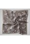 Twill Silk Watercolor Scarf Khaki 90X90 - 5