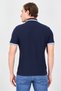 Men Regular Fit Textured Short Sleeve Polo Shirt, Navy - 3