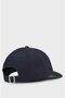 Men's Embroidered Logo Patterned Adjustable Buckle Cotton Navy Blue Hat - 4