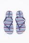 Women Stripe Flip Flops, Blue Combo - 3