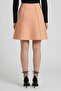 Women Textured Mini Skirt, Peach - 4