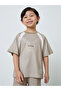 Boys Beige Graphic T-Shirt And Shorts Set - 3
