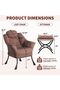 Ergonomic and Comfortable Lounge Chair with Folding Ottoman - Armrests and Side Pocket - Upholstered in Washable Velvet - Perfect for Living Room, Bedroom or Small Apartment - For - 5