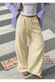 Women's Yellow Linen Pantalon - 4