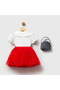 Cherry Embroidered Tutu Skirt Girls' Set - 3