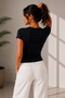 Women's Ultra Soft Cotton Crew Neck Body Slim T-Shirt - 4