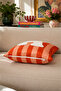 Punch Embroidered Throw Pillow Cover - 43*43 cm - Orange Letter a - Pnk001 - 3