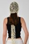 Sequin Detailed Wide Hole Summer Knitted Beanie Y8251 Cream - 4