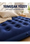 Outdoor Inflatable Mattress Double Flocked Surface Comfortable Use