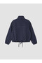 High Collar Polka Dot Oversize Women's Coat - 7