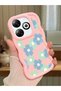 Infinix Smart 8 Compatible Case Camera Protector Pink Silicone Couple Phone Case Cover Floral Pattern
