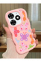 Tecno Spark Go 2024 Compatible Case with Camera Protector Pink Silicone Couple Phone Case Butterfly Pattern