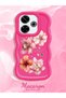 Redmi 13X Compatible Case Camera Protector Red Silicone Couple Phone Case Floral Pattern - 2