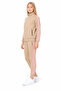Girl's Cotton Stand Collar Tracksuit Set Beige-26112 - 3