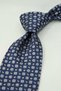 Navy Blue - Pink Small Pattern Italian Silk Tie Ik2505 - 3