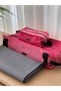 Okey Game Bag Pink, Gray Game Table Cover, Wooden Okey Game Set - 5