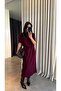 Women's Knitwear Belted Premium Quality Midi Dress - 130cm - 3