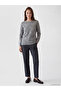 Crew Neck Patterned Women's Knitwear Sweater - 2