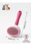 Cat Dog Hair Collector, One-Button, Self-Cleaning, Key-Operated Pet Brush, Easy to Clean, Push-Open, Comb, Pink, Cat Comb Detangler - 4