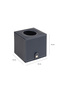 Napkin Holder, Boutique Tissue Box, Tissue Paper Storage Box, Vegan Leather, 13*13*13 Cm. Navy Blue - 5
